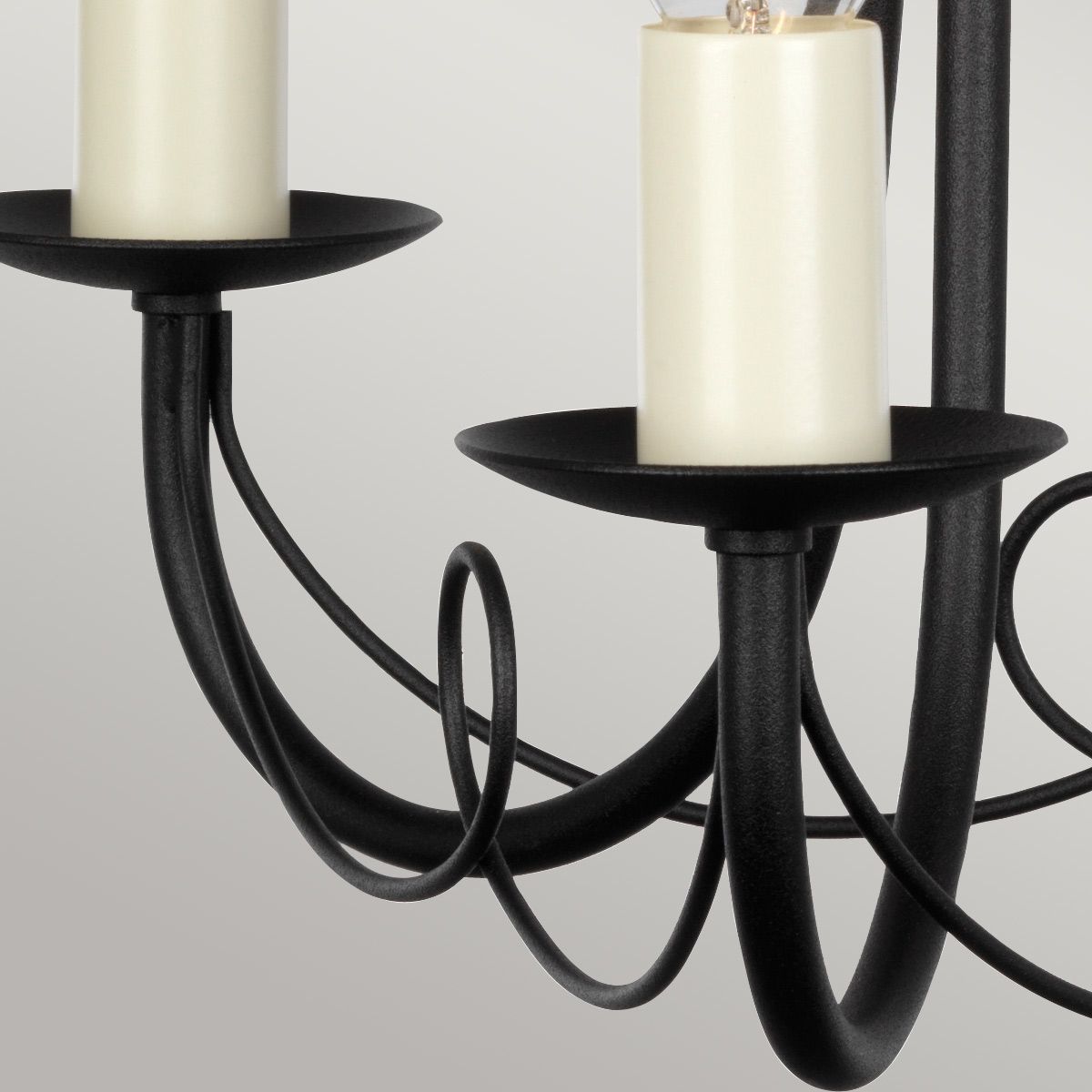Minster Trio Black Metal Chandelier