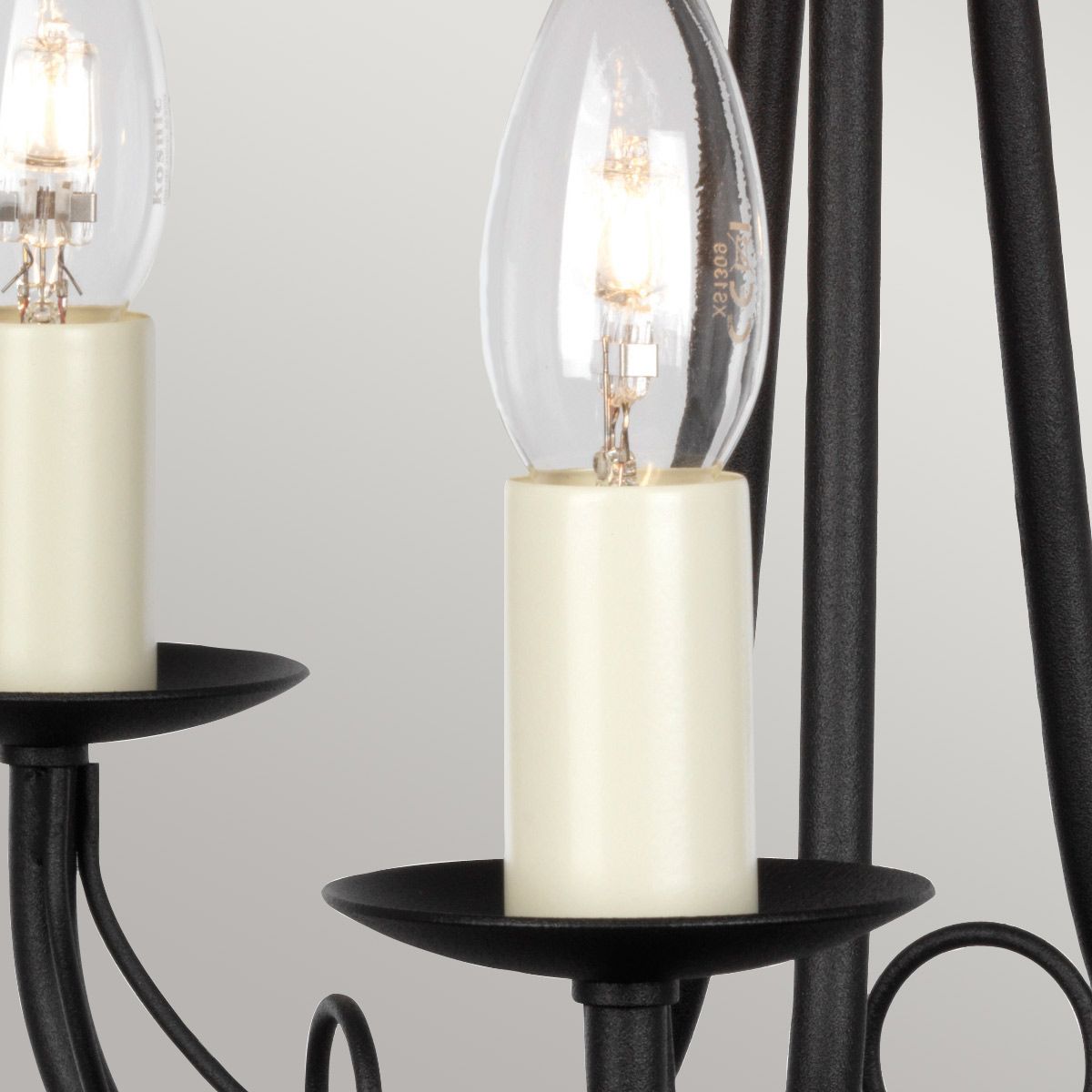 Minster Trio Black Metal Chandelier