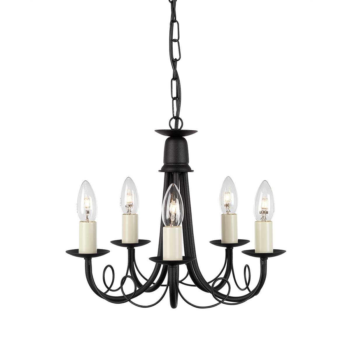 Black Minster 5-Light Metal Chandelier