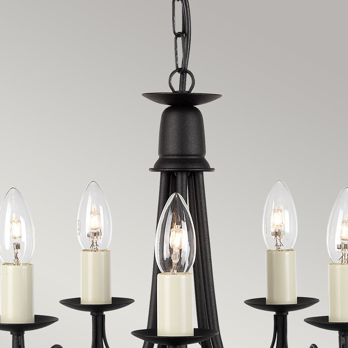 Black Minster 5-Light Metal Chandelier