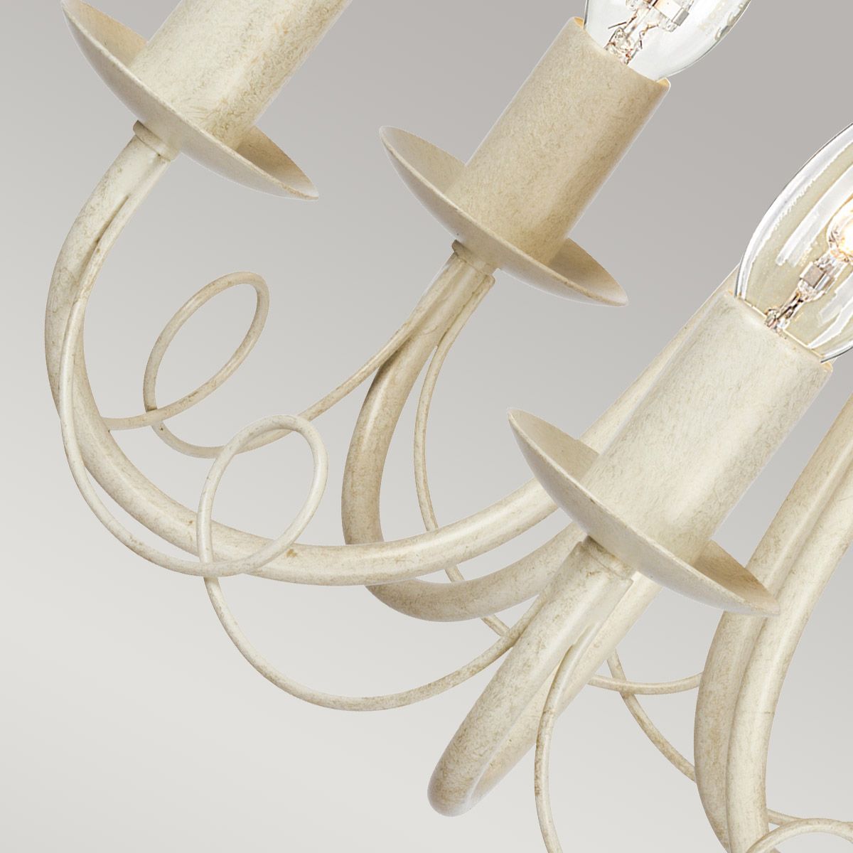 Elegant Minster 5-Light Chandelier in Ivory and Gold