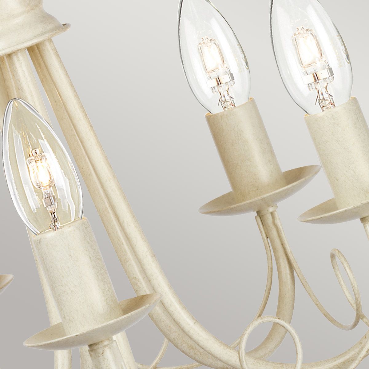 Elegant Minster 5-Light Chandelier in Ivory and Gold