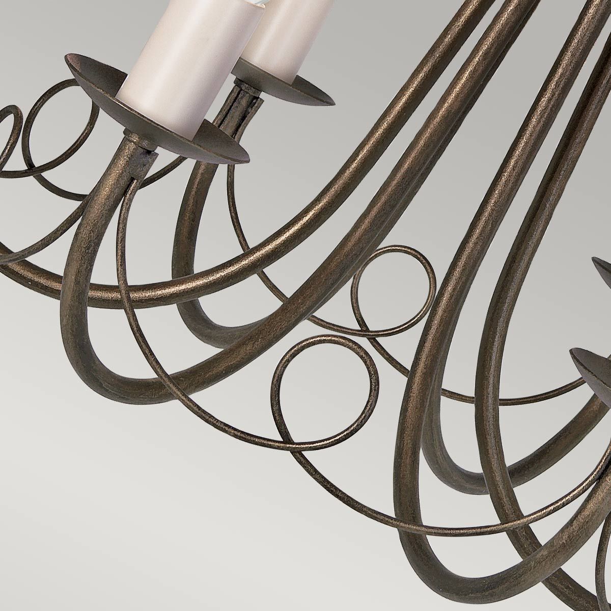 Elegant Minster 6-Light Black and Gold Chandelier