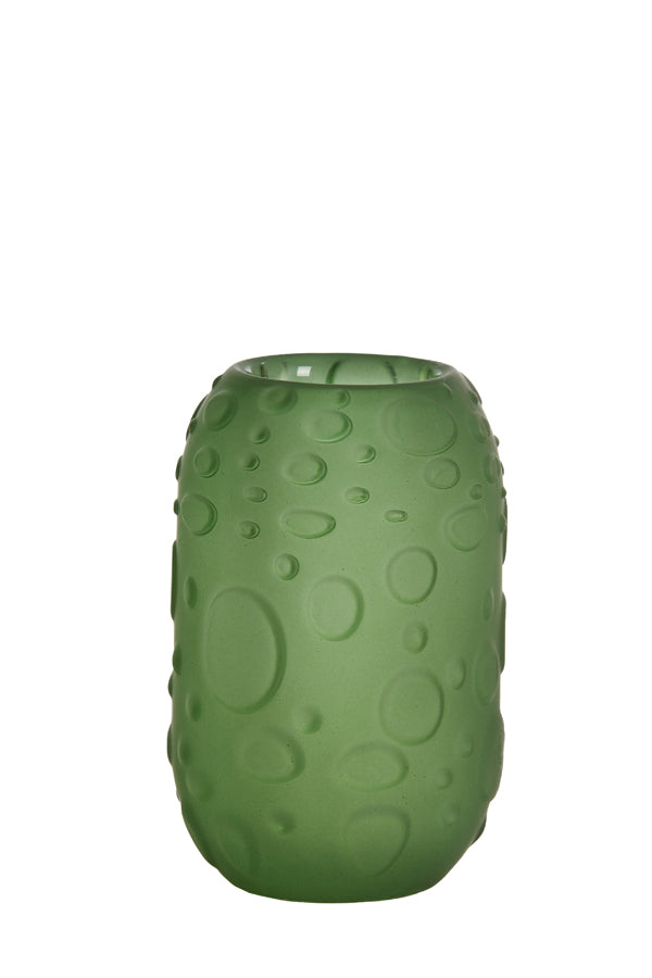 Matte Dark Green Glass Tealight Holder Ø8x13 cm Finley Design