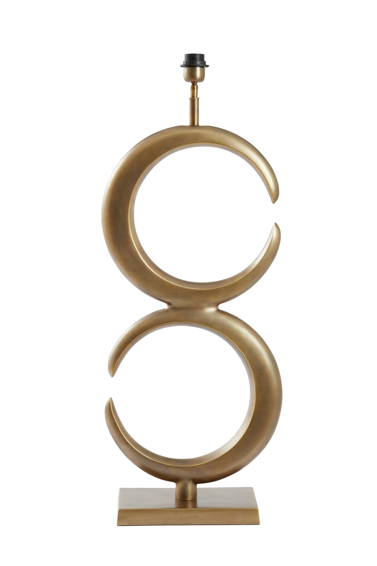 Antique Bronze Lune Lamp Base 36x18x86 cm