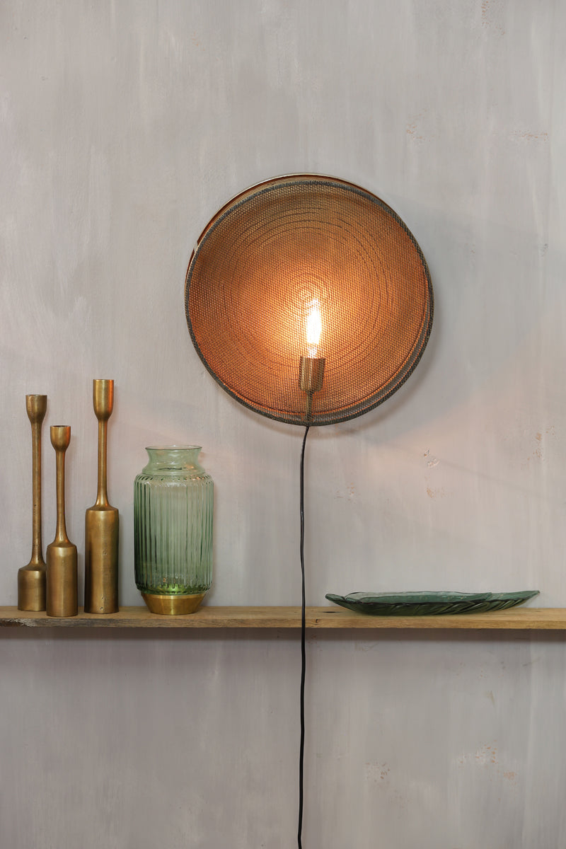 Set of 3 Antique Bronze Candle Holders, Max Height 35.5 cm