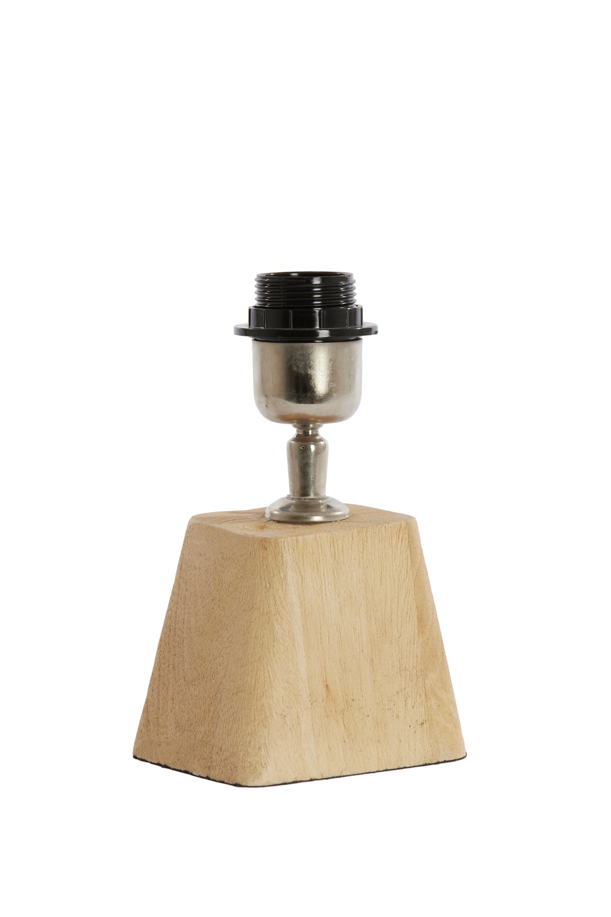 Natural Matt Wood Kardan Lamp Base 11x9x19 cm