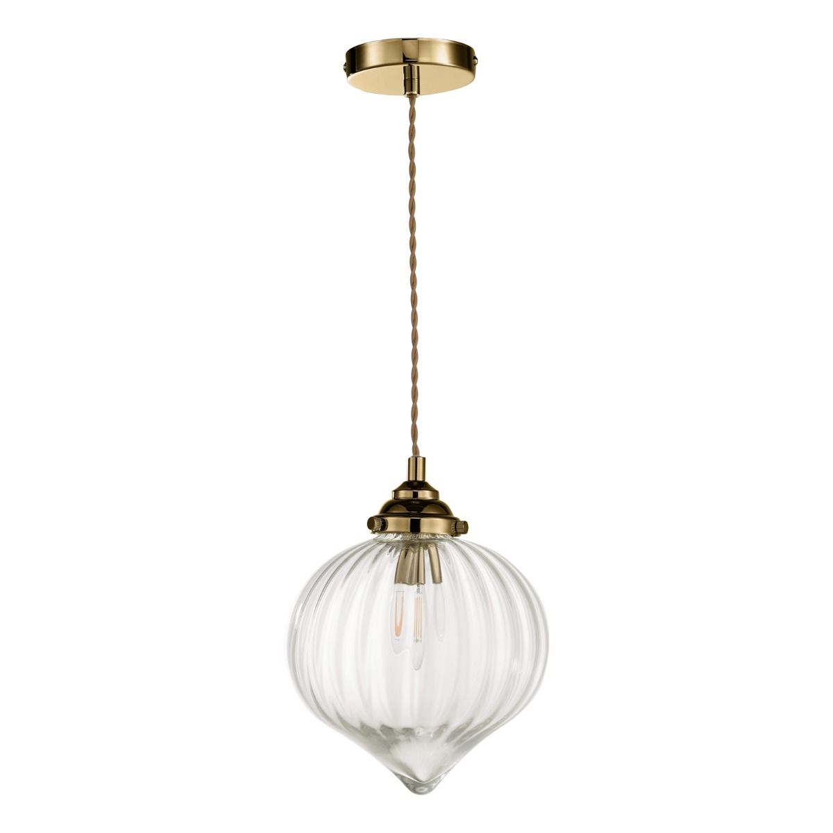 Mya Pendant Antique Brass Glass
