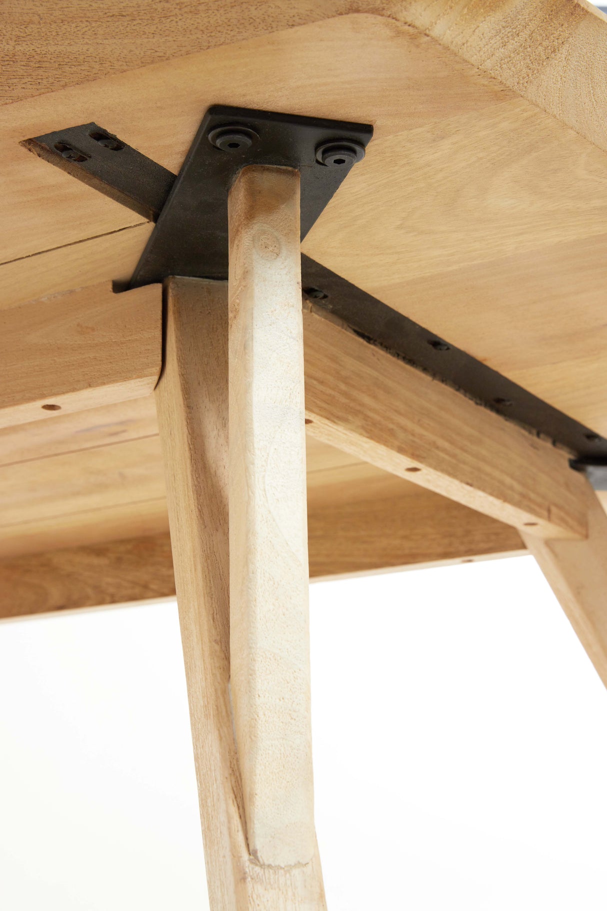 Elegant 200x100x76 cm Dining Table in Natural Mango Wood Finish