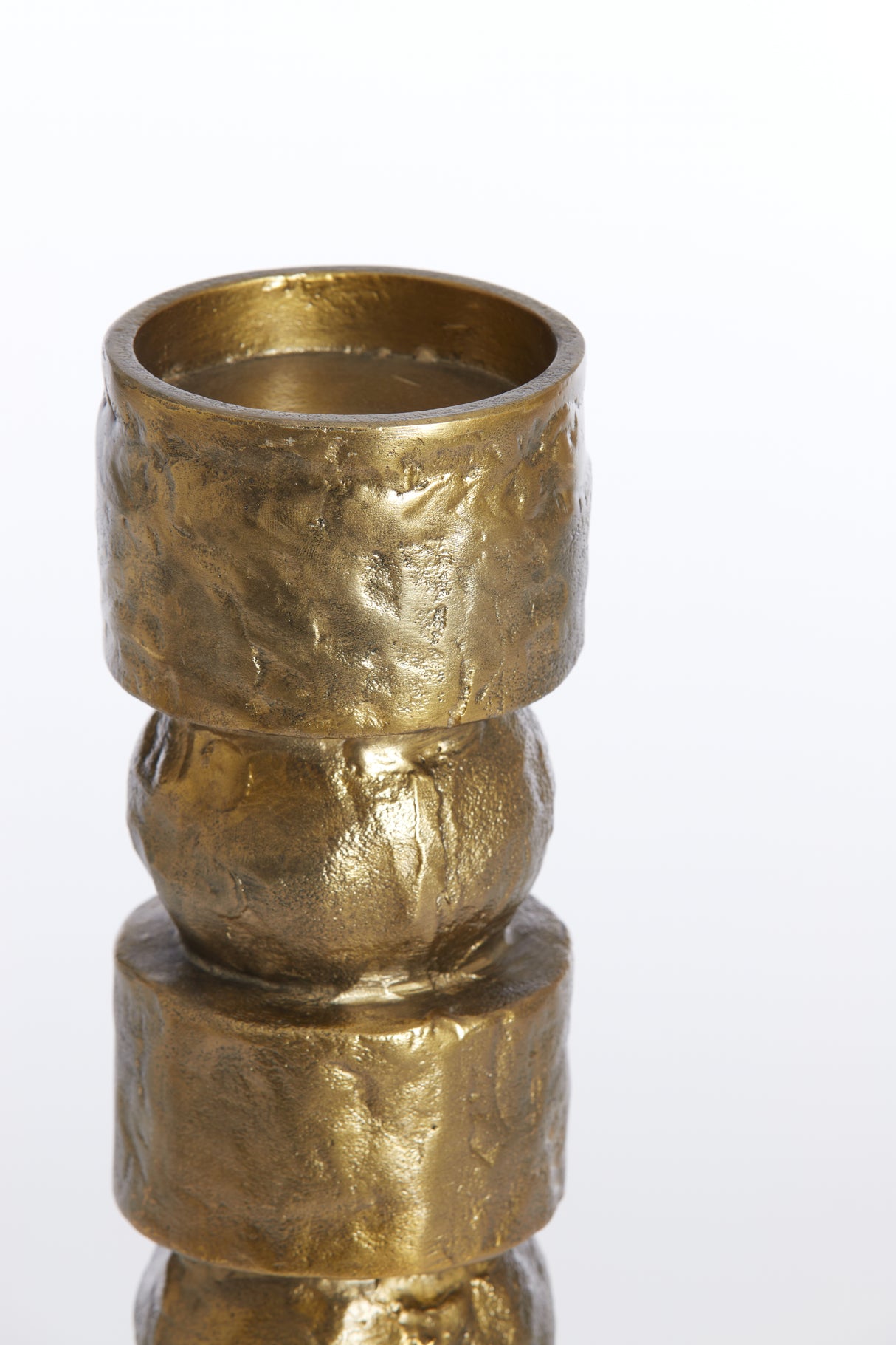 Elegant Bronze Candle Holder - 31cm Tall, 9cm Diameter