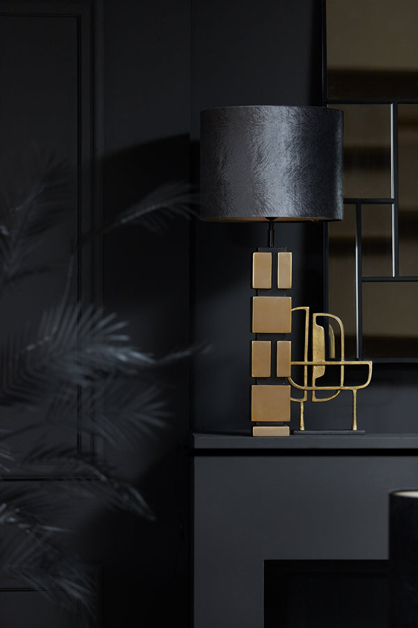 Elegant Aaron Sculpture - Gold and Matte Black 26x8x36 cm