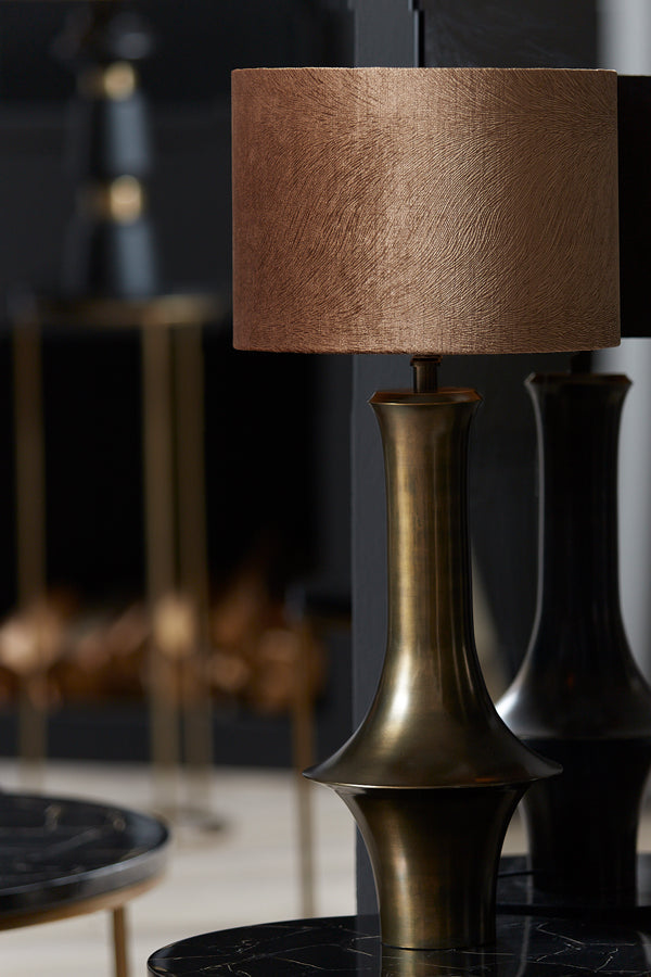 Lubis Brown 30x30x21 cm Cylinder Lampshade