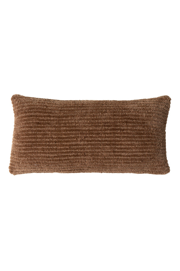 Rectangular Lumbar Cushion in Earthy Brown Tones