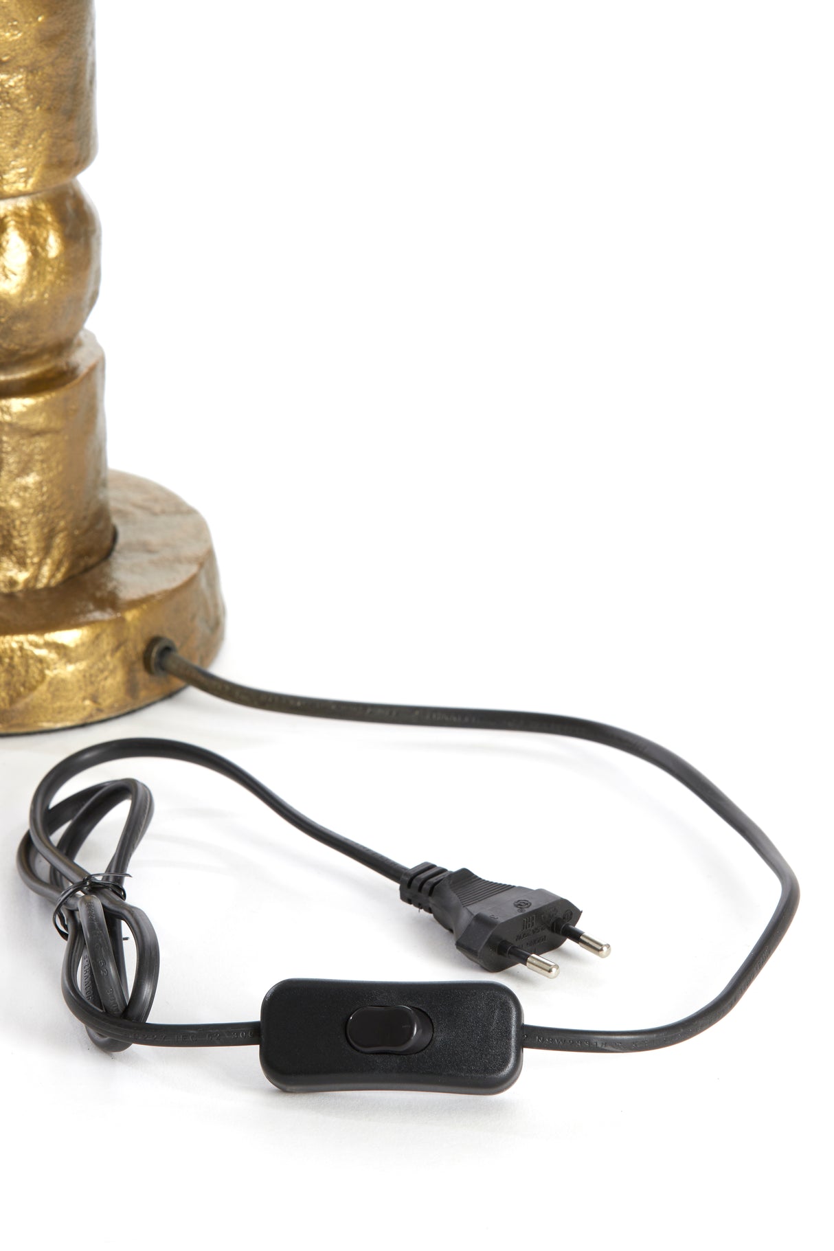 Bronze Akti Lamp Base with Antique Finish, Ø13x58 cm