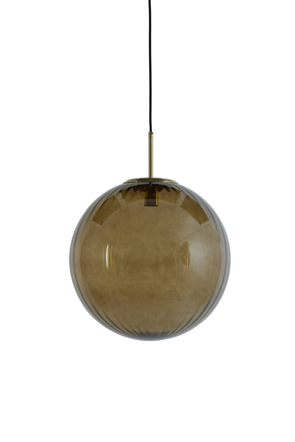 Pendant Light in Brown and Gold Magdala Glass, 40 cm Diameter