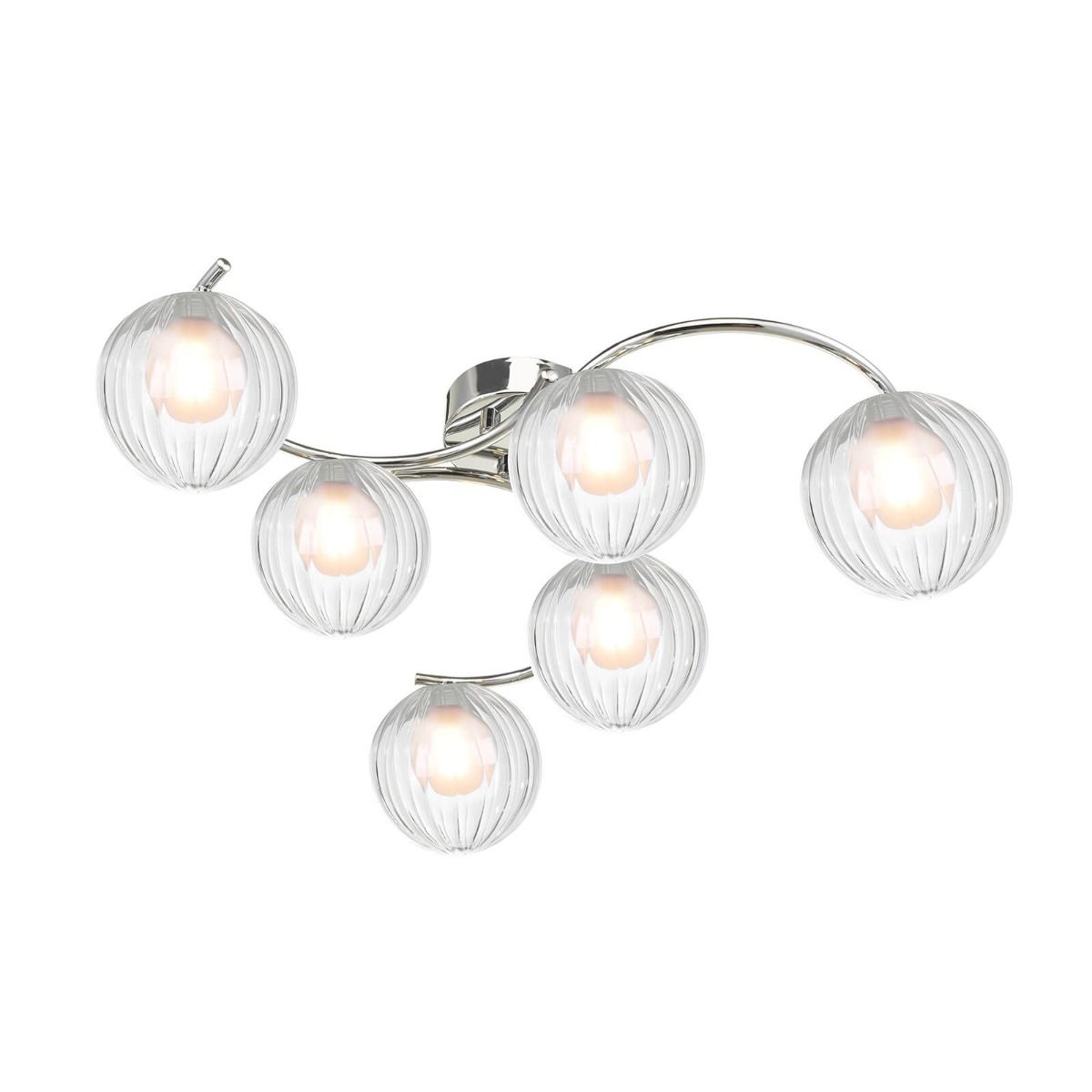 Nakita 6lt Semi Flush Polished Chrome With Clear/Opal Glass