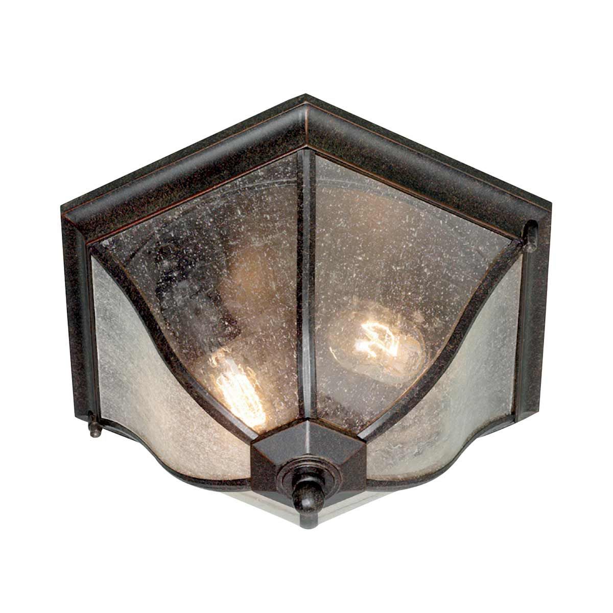 Medium New England Heritage Flush Lantern in Weathered Bronze