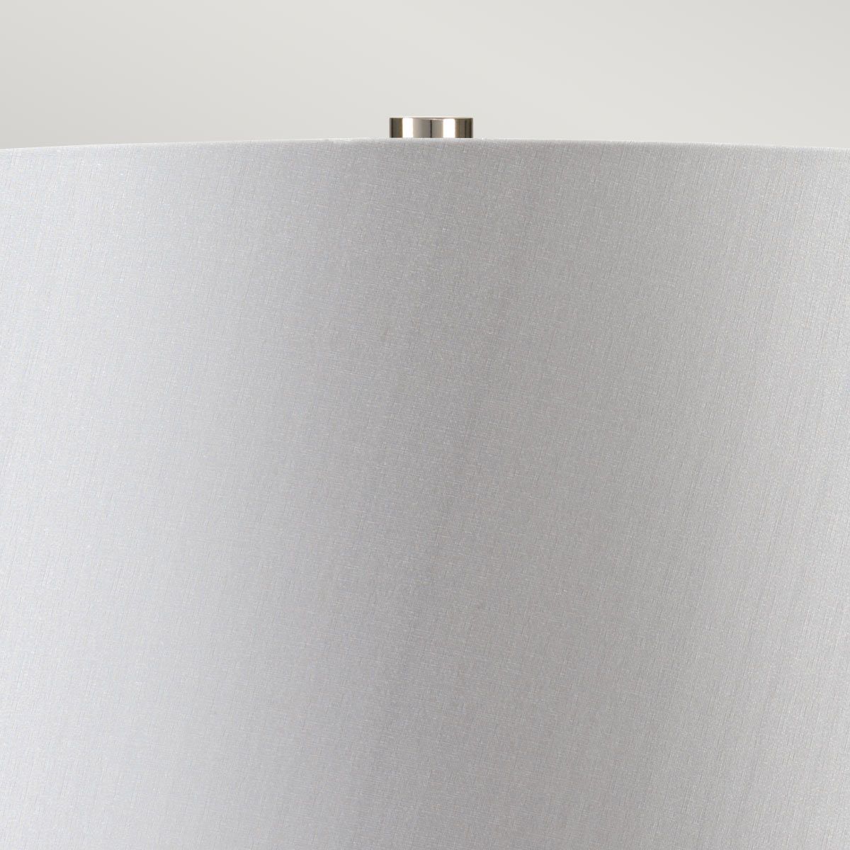 Azure Cascade Porcelain Table Lamp with Silver Sheer Shade