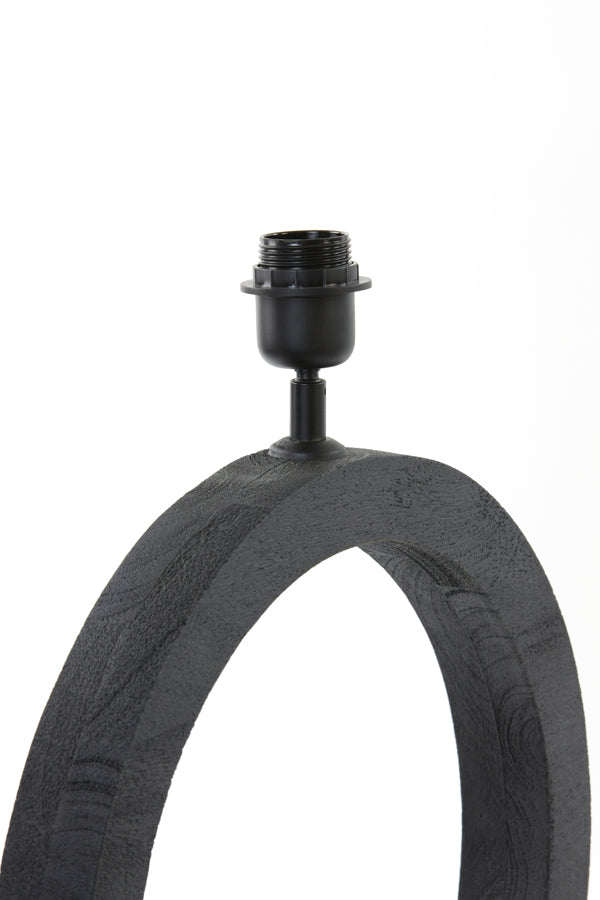 Black Matte Tinar Wood Lamp Base, 41x13x55 cm