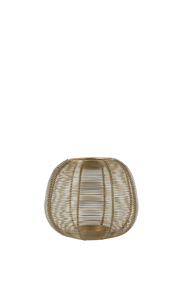 Golden Hurricane Lantern Ø18.5x15 cm