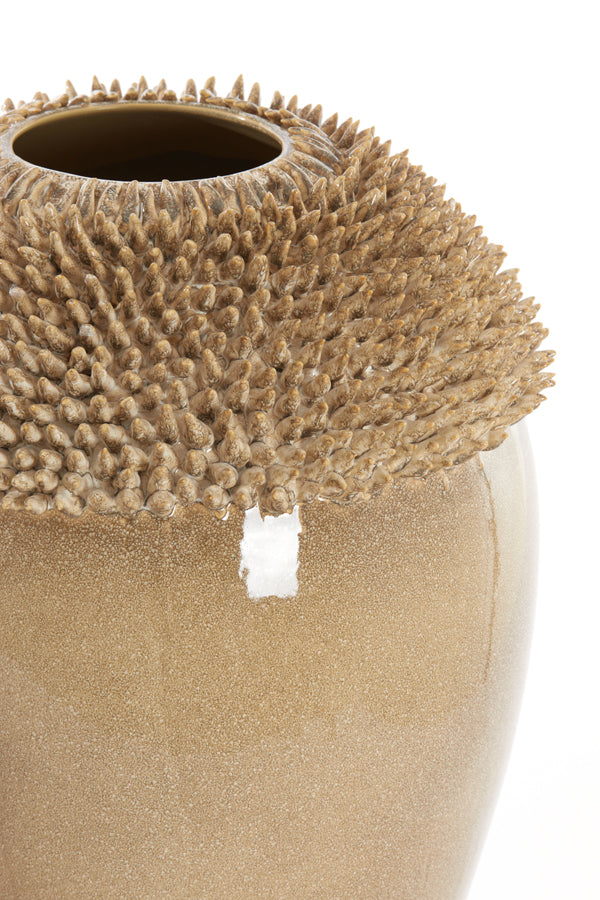 Taupe Sangku Ceramics Vase 39.5x60 cm