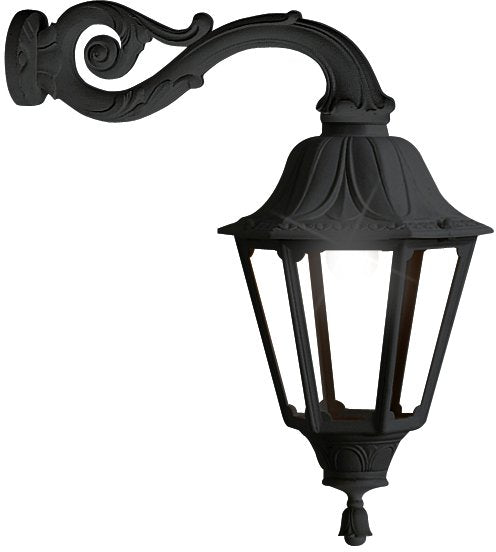 Noemi Adam 30W E27 HighPower LED CCT, Classic Wall Lantern, Black/Clear