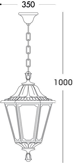 Noemi Sichem 15W E27 HighPower LED CCT, Classic Chain Lantern, Black/Clear