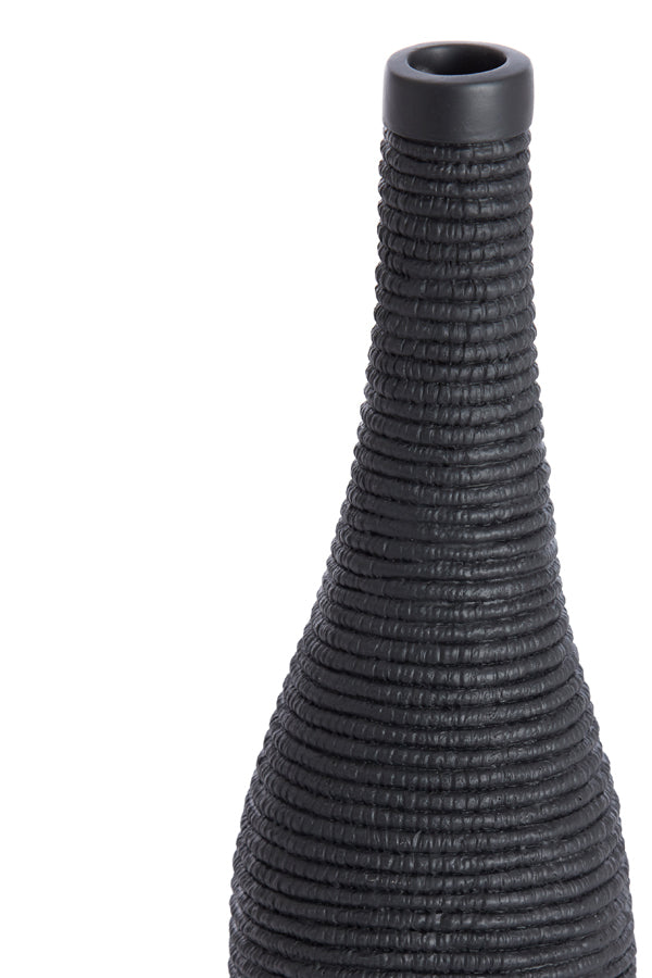 Sleek Youna Black Vase - Modern Deco 10x40 cm