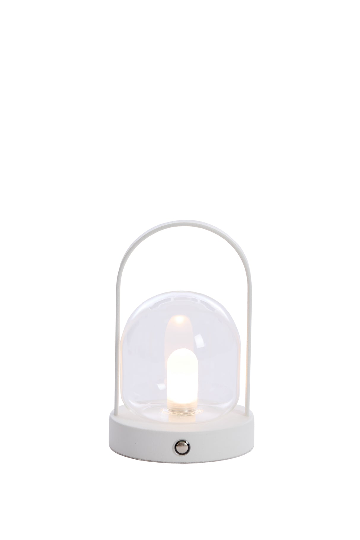 Glass & Cream LED Table Lamp - Ø12x19 cm Yeremi