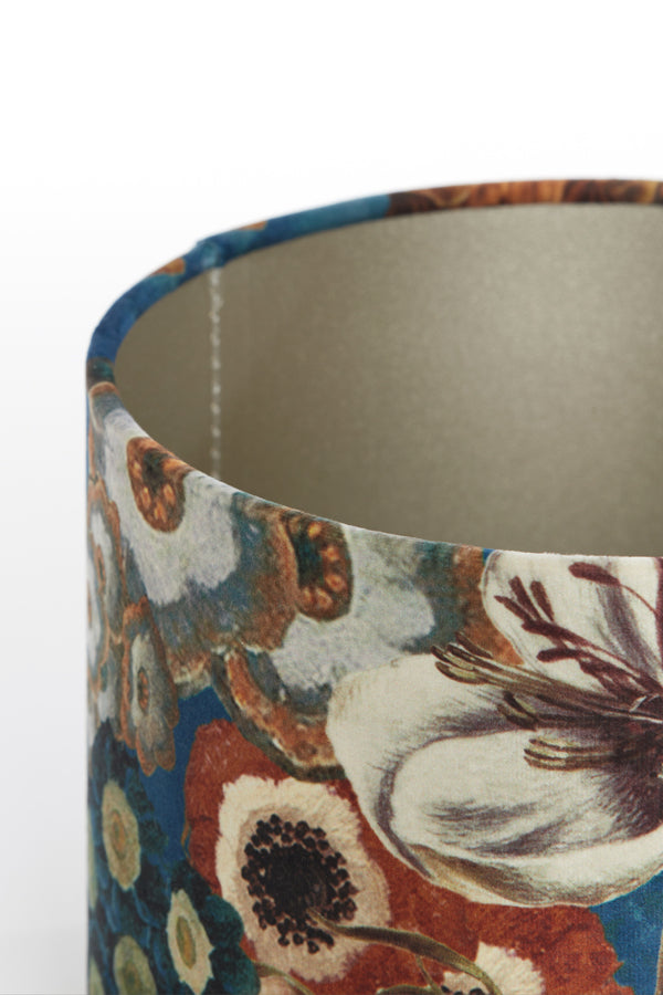 Bloom Blue Shade Cylinder Lamp - 20x20x15 cm