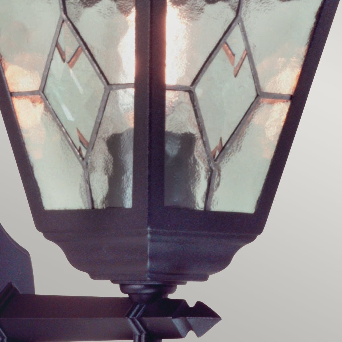 Elegant Black Norfolk Outdoor Wall Lantern