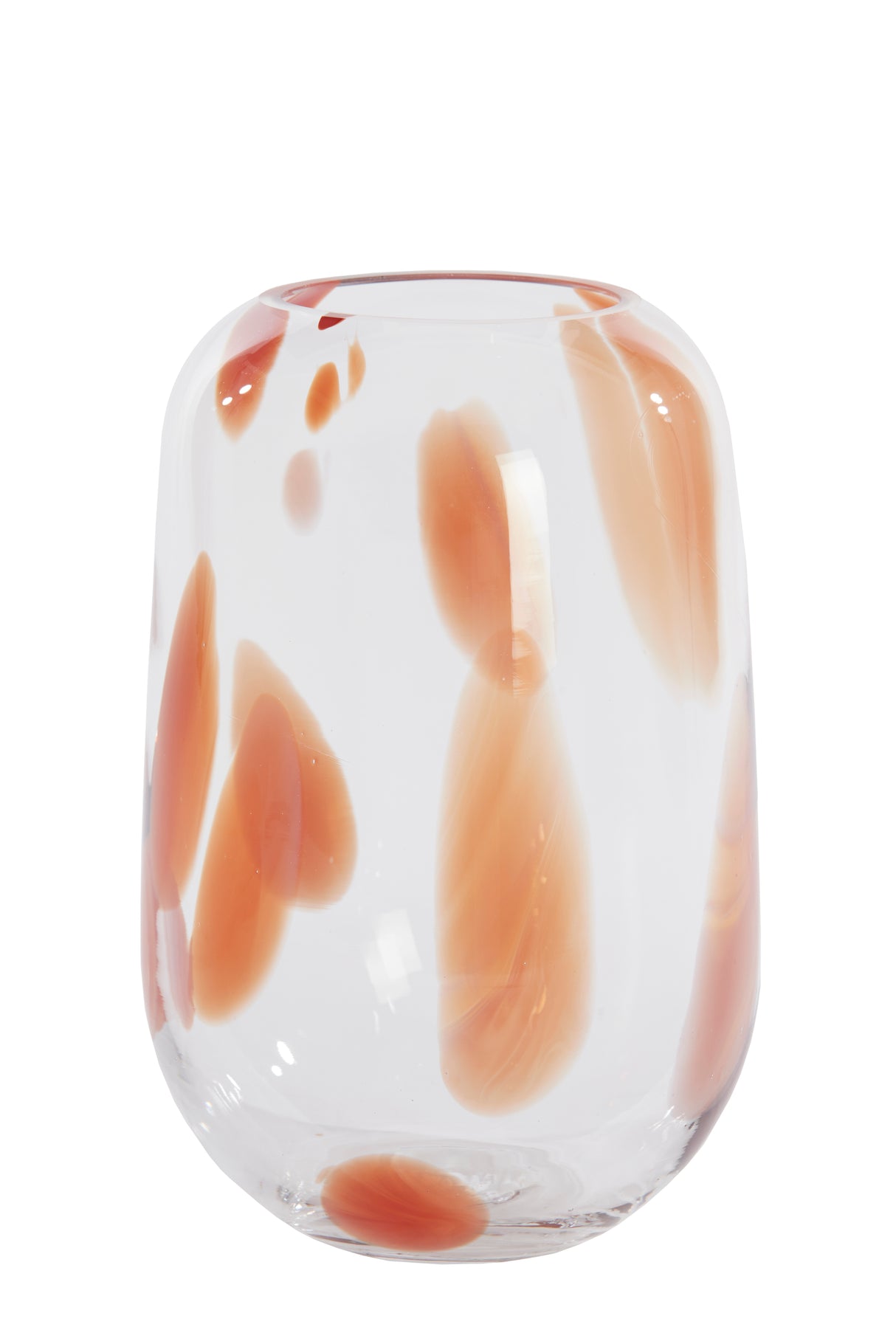 Coral-Infused Clear Glass Vase Ø15.5x24 cm - Nenon Collection