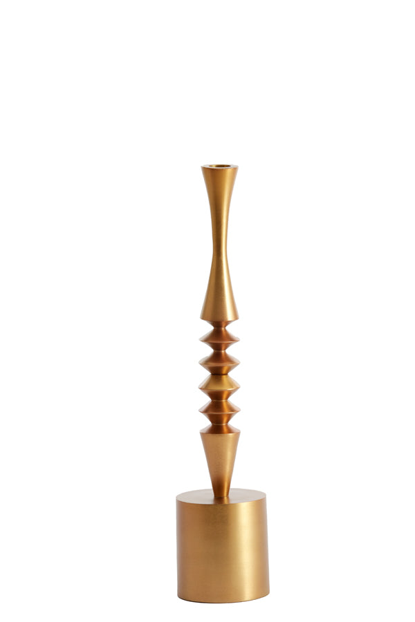 Elegant Brown-Bronze Candle Holder 10x45 cm