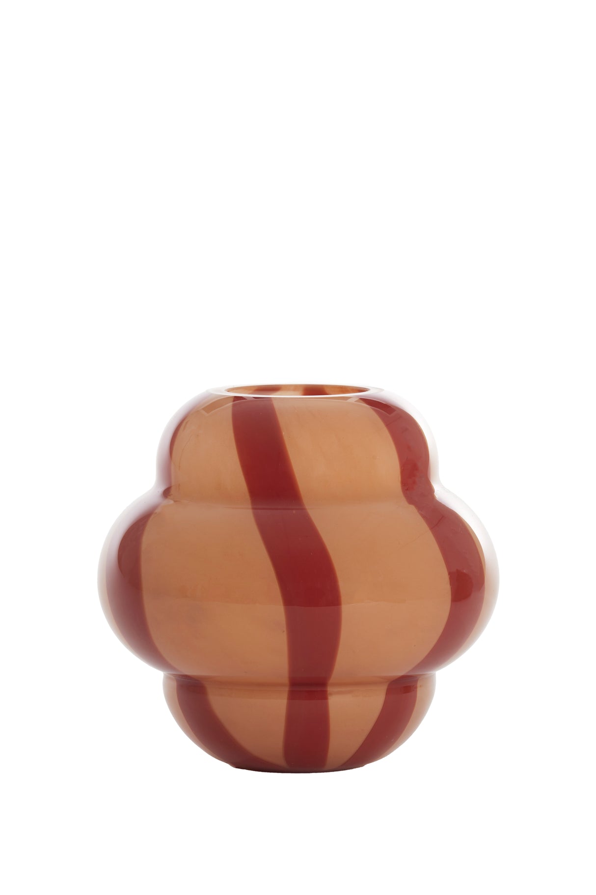 Terra-Brown Glass Vase Ø22x20 cm - Ylien Collection