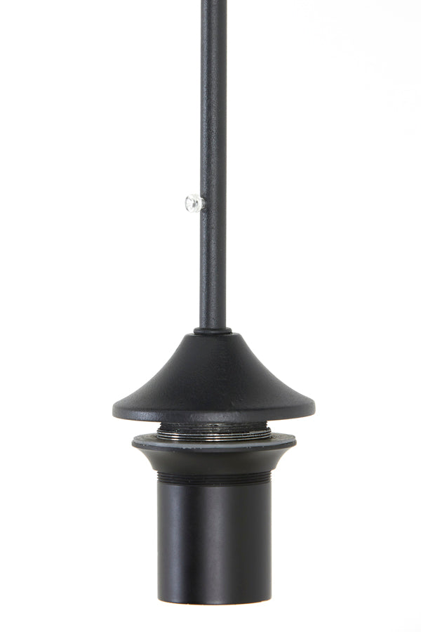 Elegant 10-Light Pendant Lamp with Brown Glass and Matte Black Frame (120x60x110 cm)