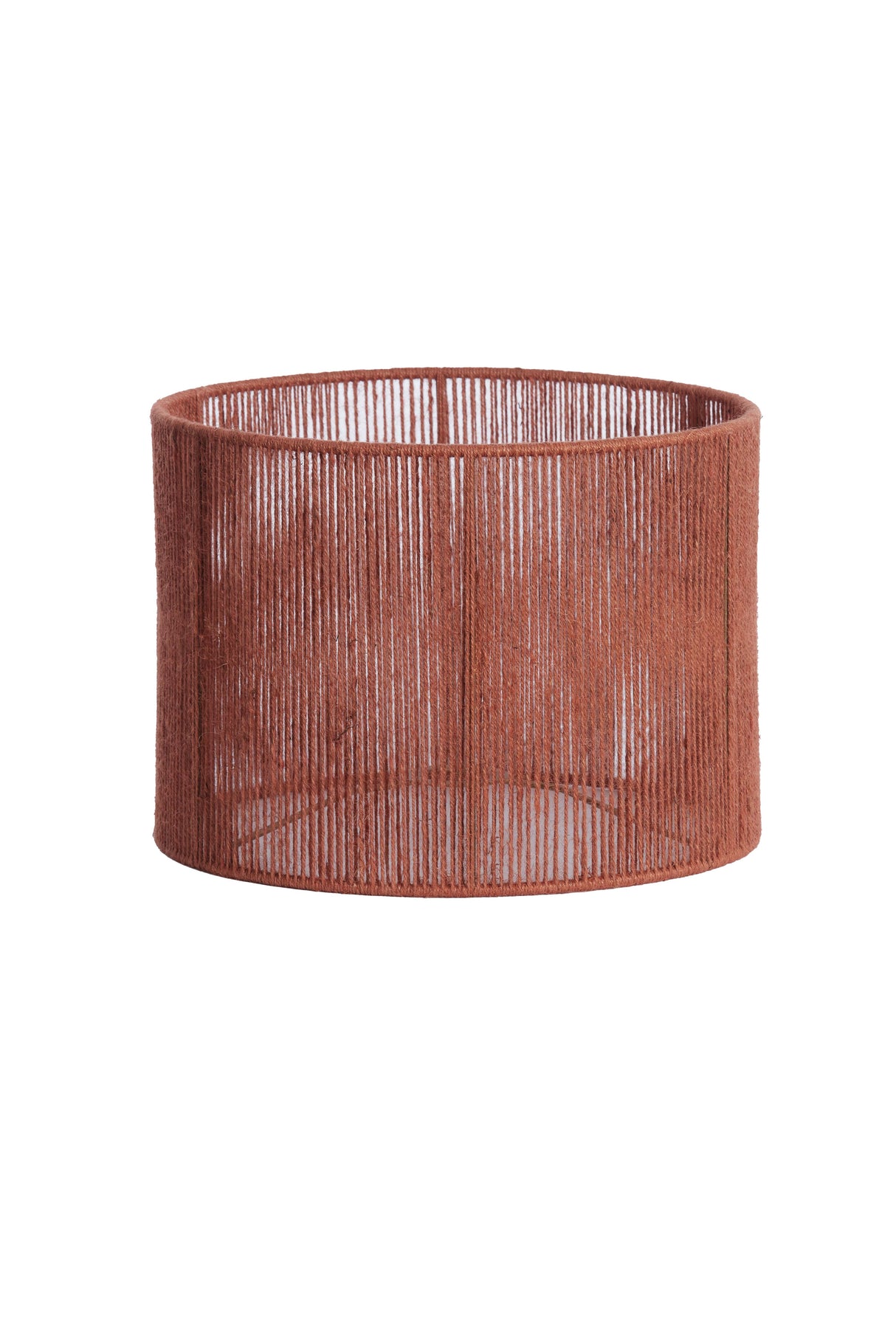 Brick Red Jute Lamp Shade - 40x40x30 cm