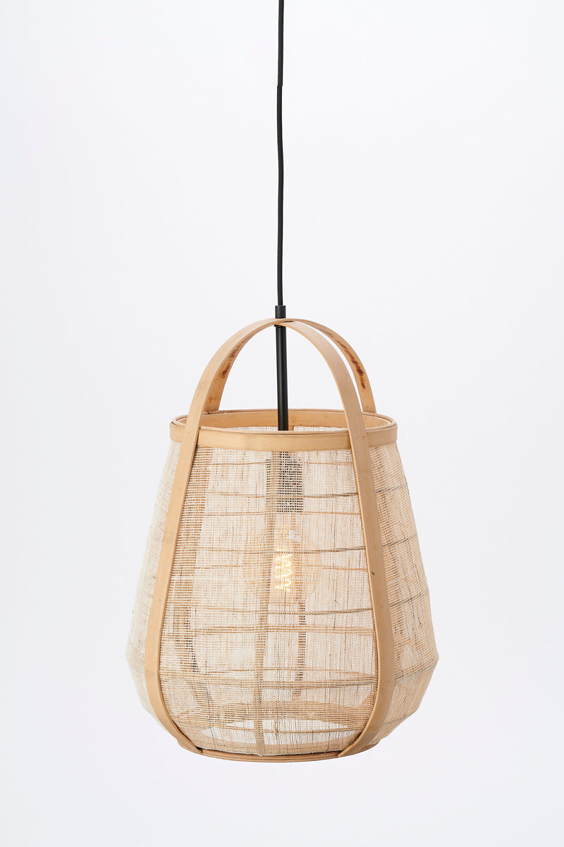 Rustic Woven Pendant Lamp Ø38x50 cm Jacinto Natural