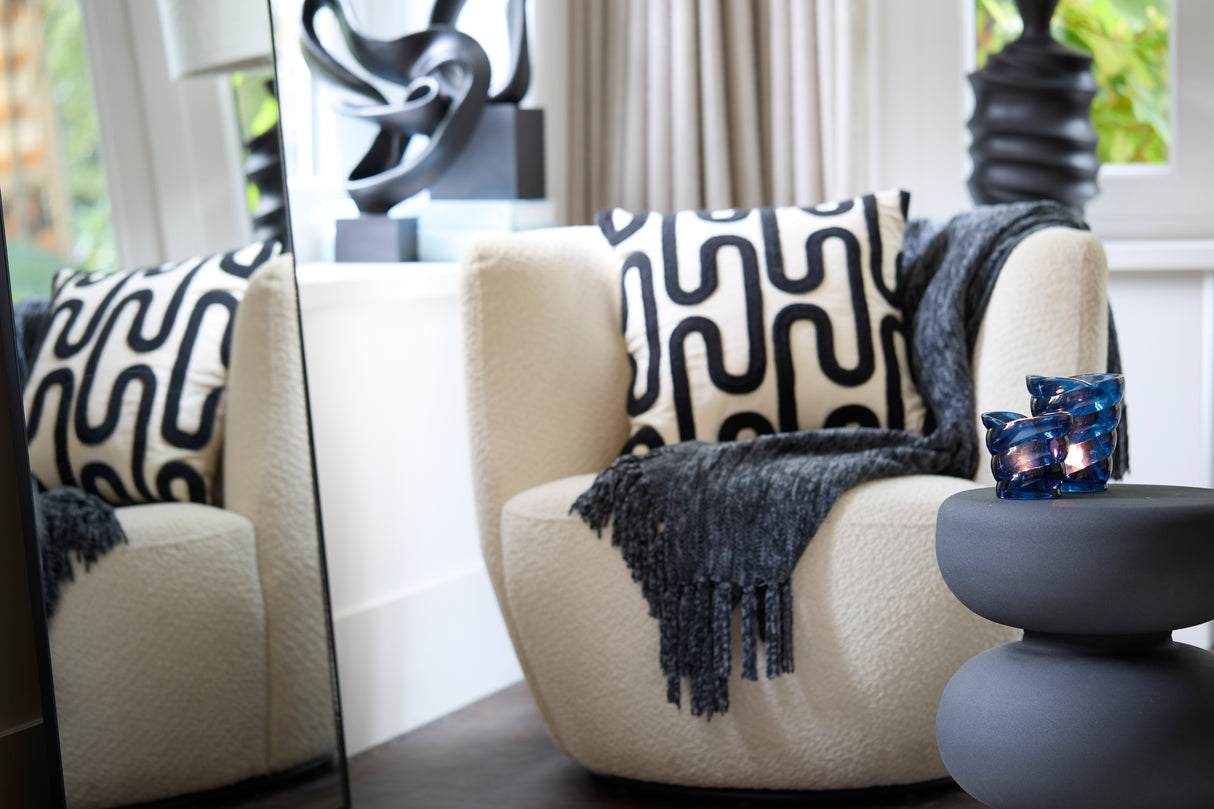 Azure Glass Tealight Holder 10x7x9 cm Malea Design