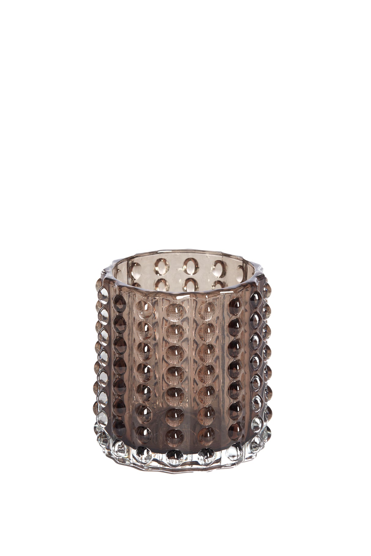 Amber Smoky Hues Glass Tealight Holder