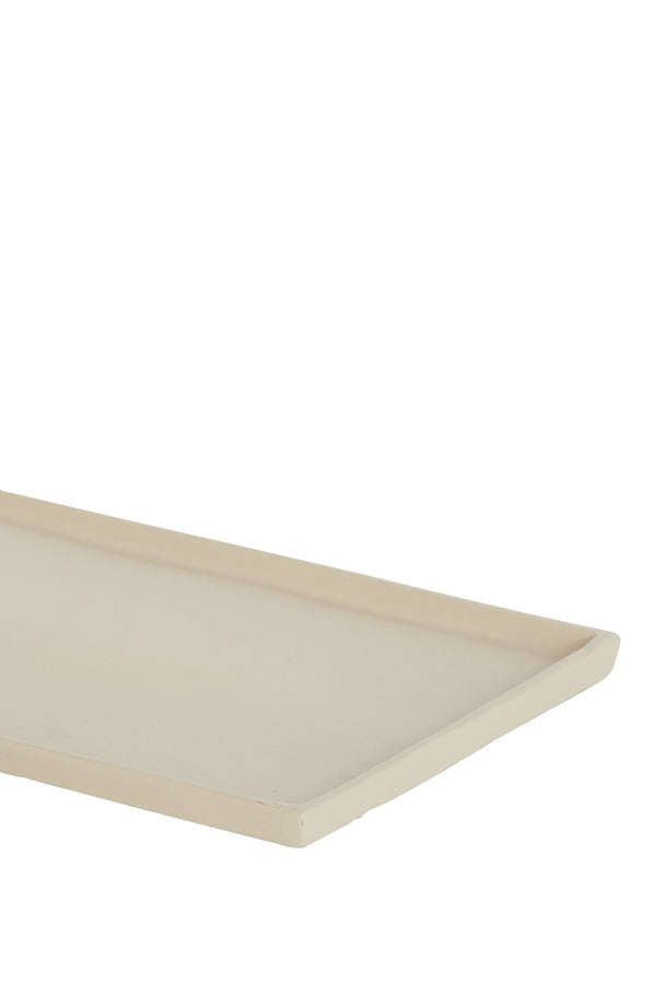 Elegant Cream Rectangular Serving Dish 30x17.5x1 cm