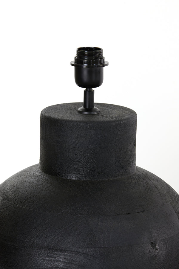 Elegant Black Wood Lamp Base, 33x55 cm