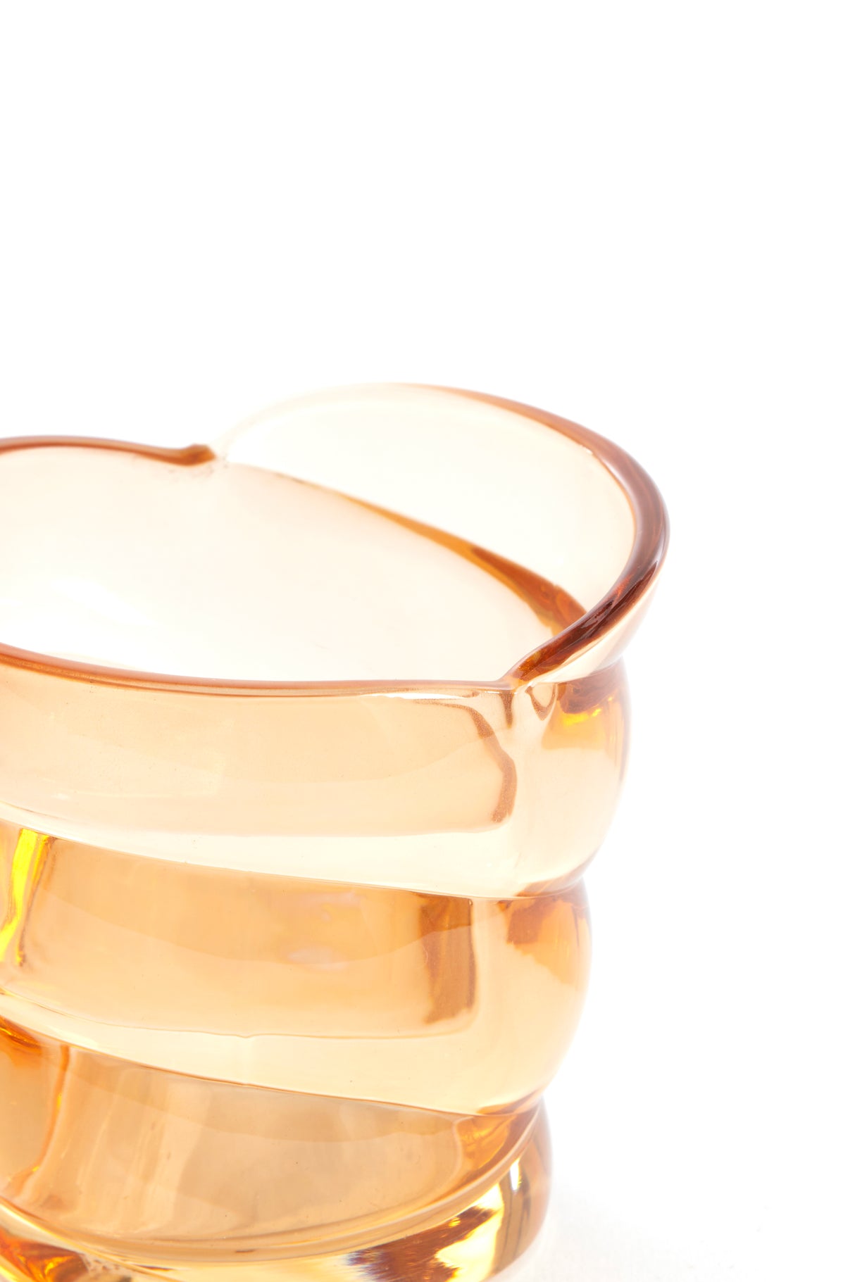 Malea Glass Peach Tealight Holder 10x7x9 cm