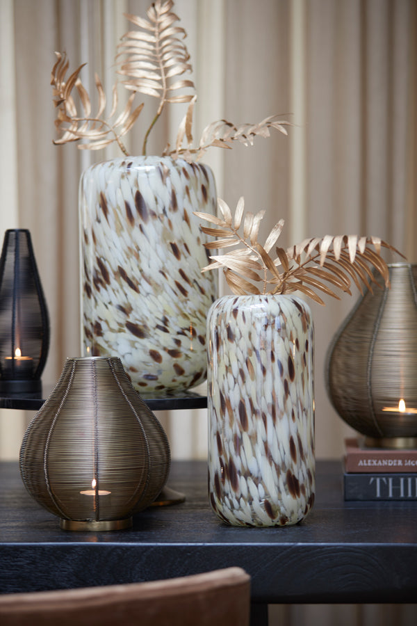 Suneka Matt Black Tealight Lantern Ø9x22 cm