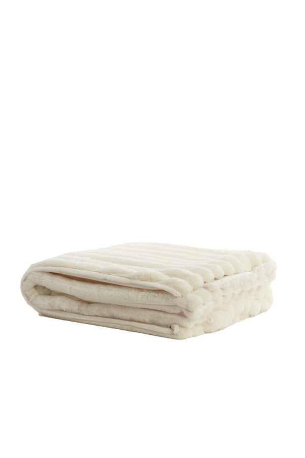 Cozy Cream Throw Blanket 170x130 cm - Vajen Collection