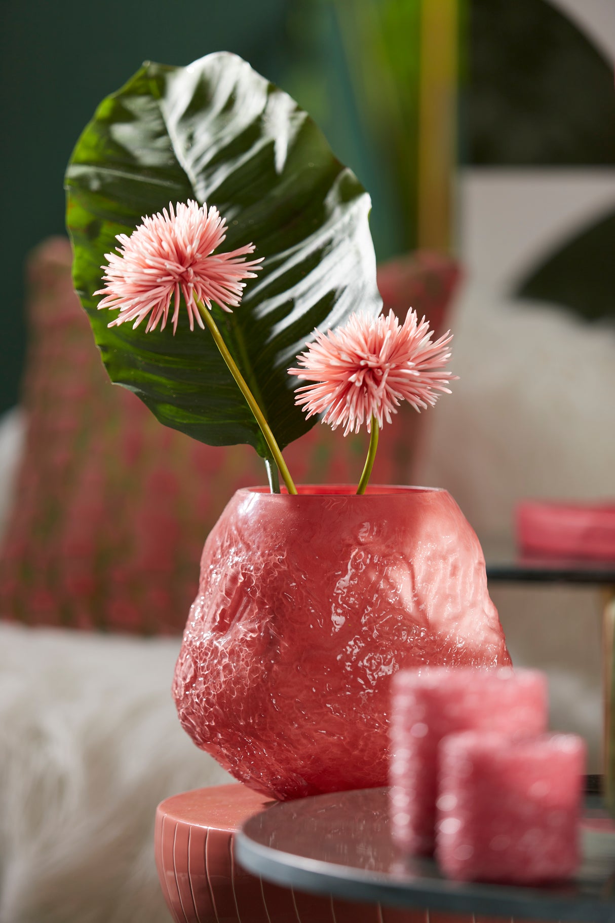 Coral Glass Vase Ø21.5x20 cm Tolmin Design