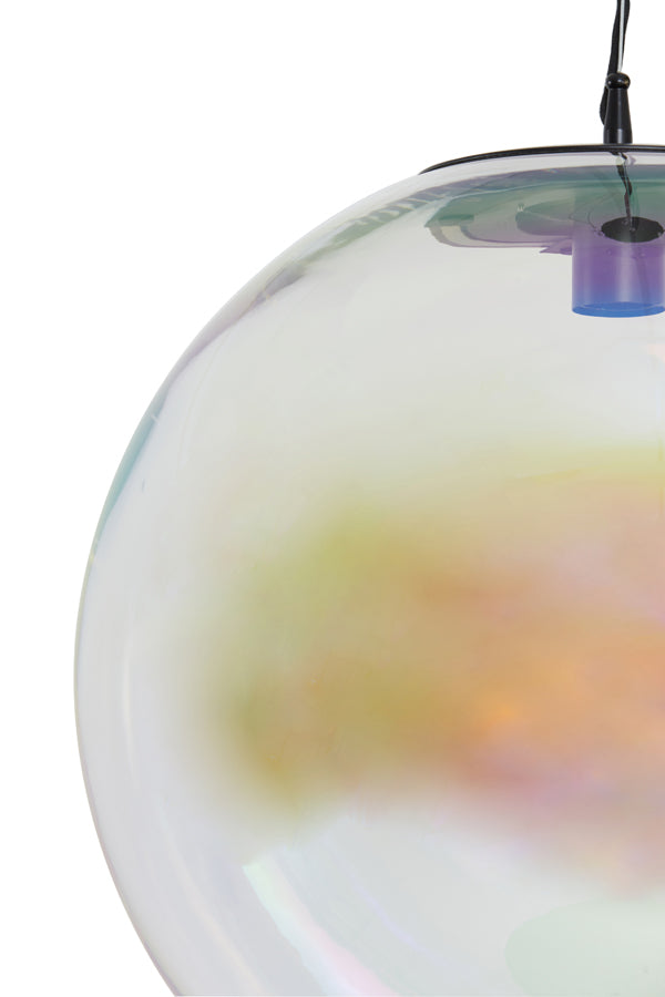Medina Glass Rainbow Hanging Lamp Ø48 cm with Black Accents