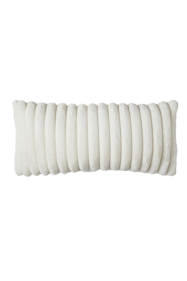 Velvet Cream Lumbar Cushion 60x30 cm
