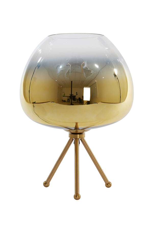 Golden Elegance: Mayson Crystal Glass Table Lamp Ø30x43 cm