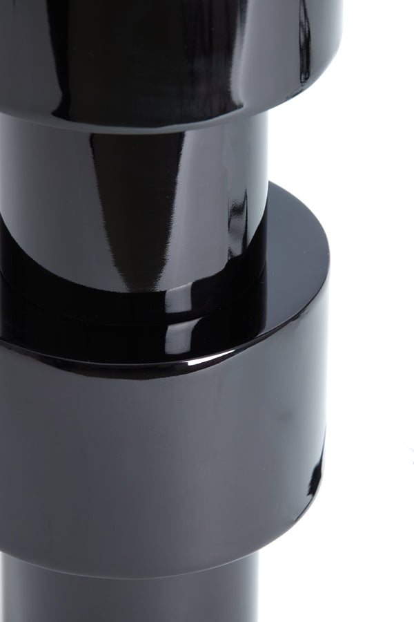 Glossy Black Nino Lamp Stand Ø18x65 cm