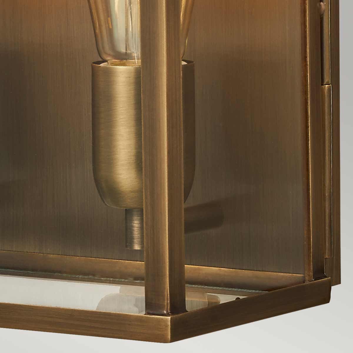 Grand Georgian Wall Lantern in Antique Brass Finish